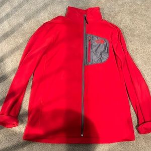 North face bright Red fleece size medium
